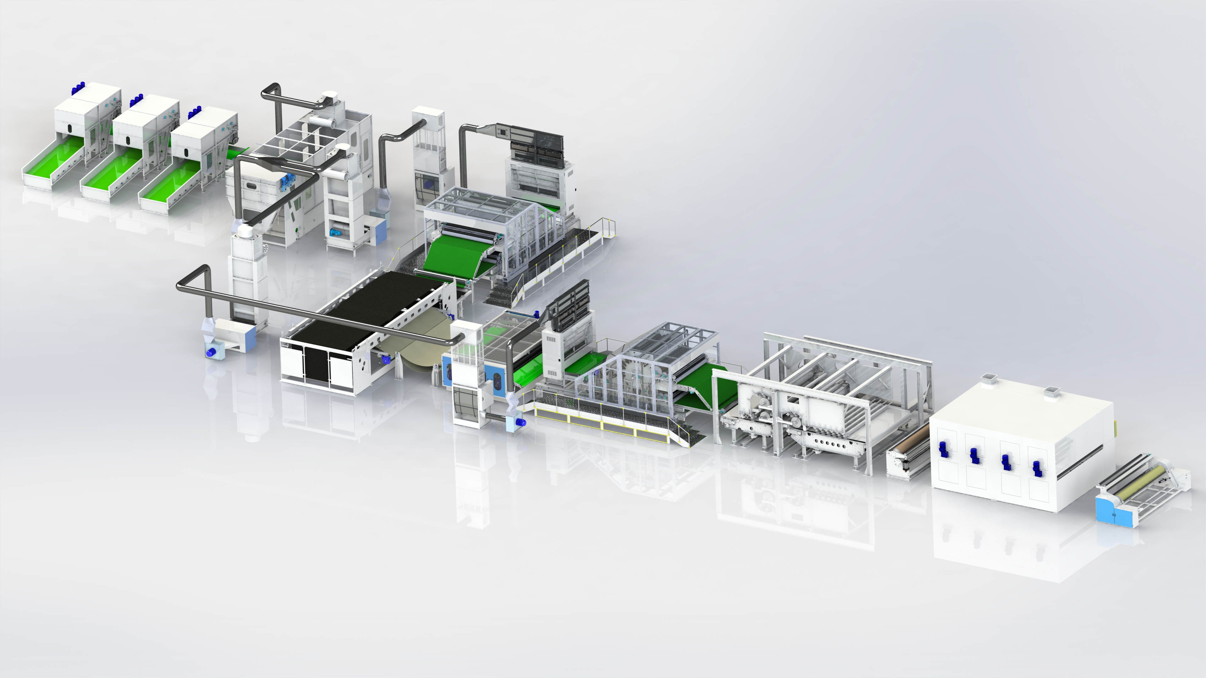 水刺线(四圆网烘干)