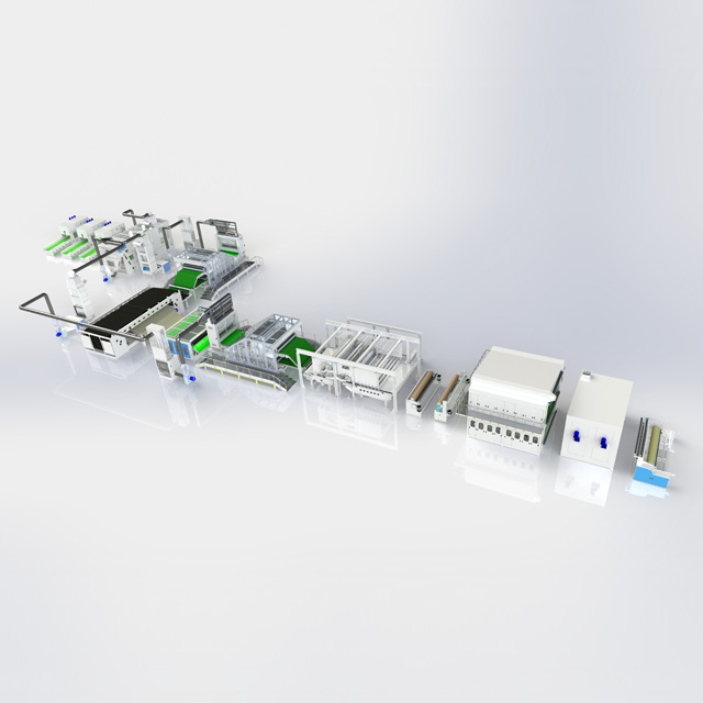 خط سفر قناع الوجه خط إنتاج عالي السرعة Spunlace