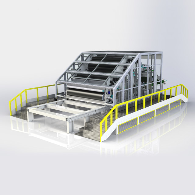 Viscose التلقائي الآلة لاكتشاف الصلب غير القابل للصدأ معدات غير المنسوجة